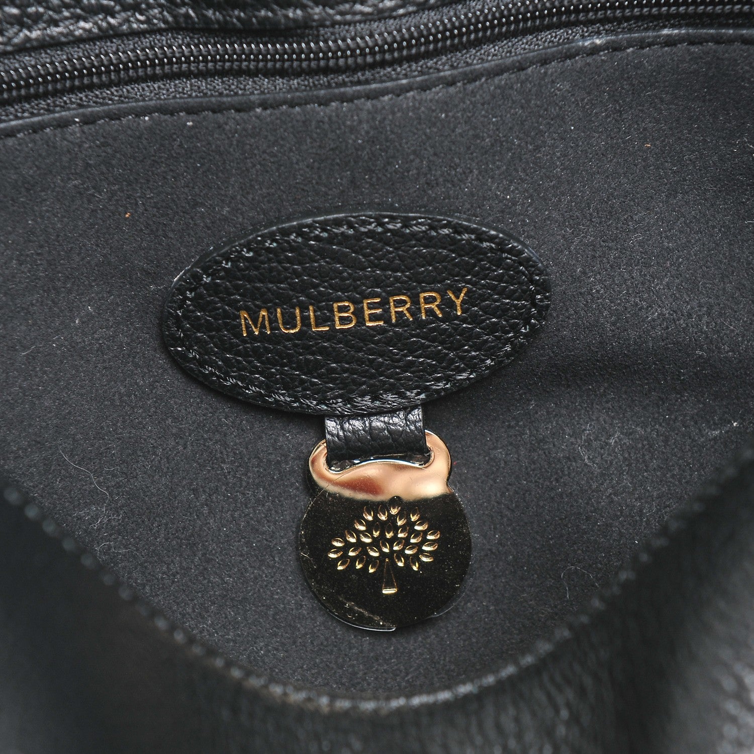 Mulberry Goat Printed Calfskin Freya Satchel Black 6 of 6