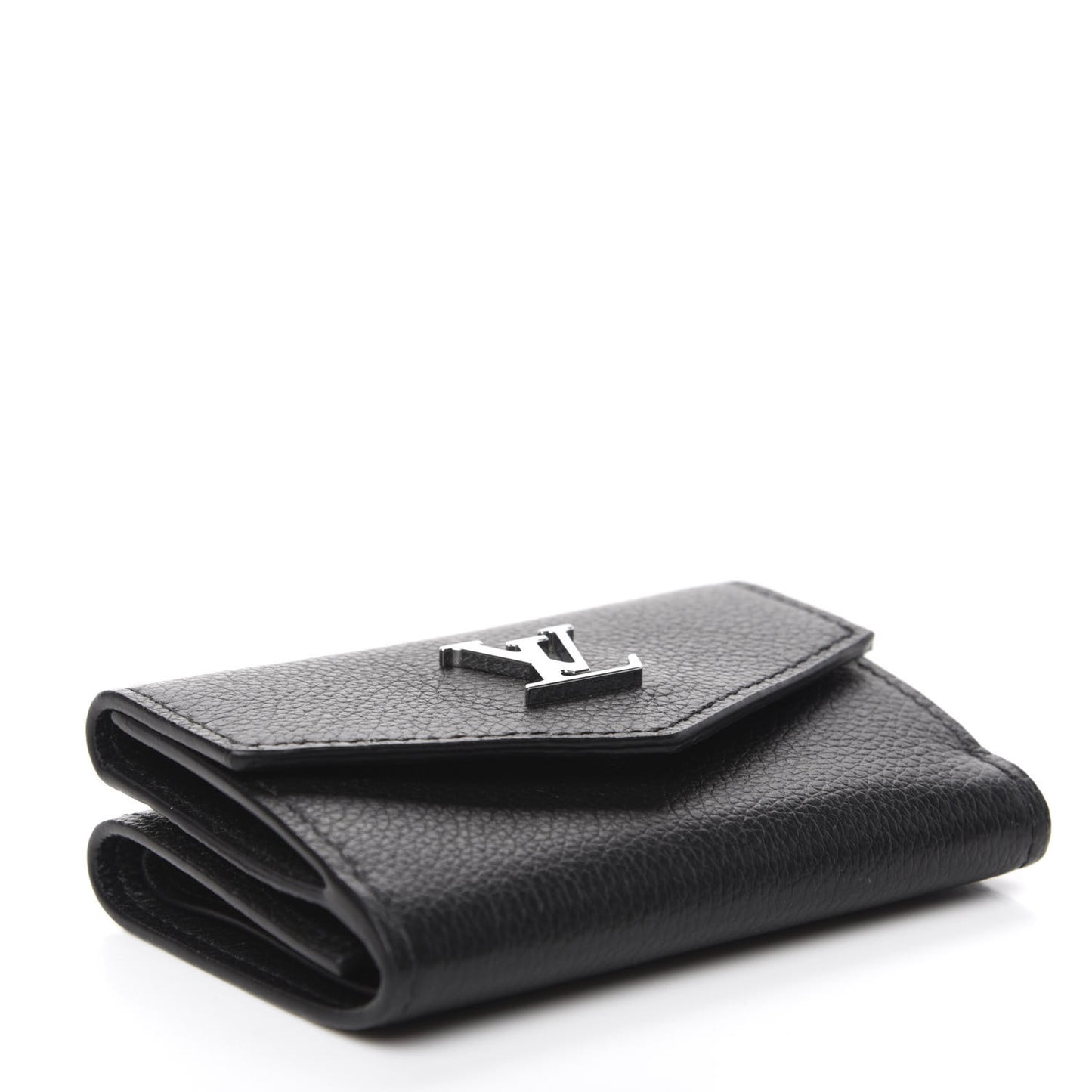 Calfskin Lockmini Wallet Black