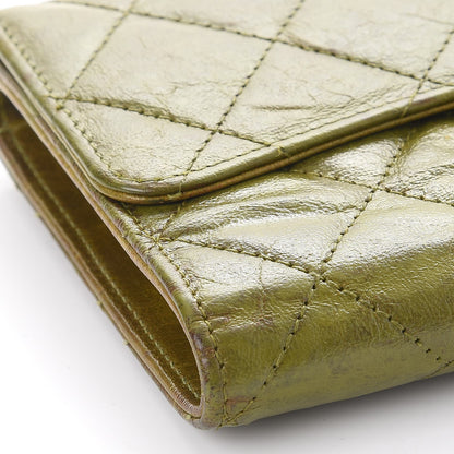 Chanel Calfskin Quilted Large Flap Wallet Green 9 of 14