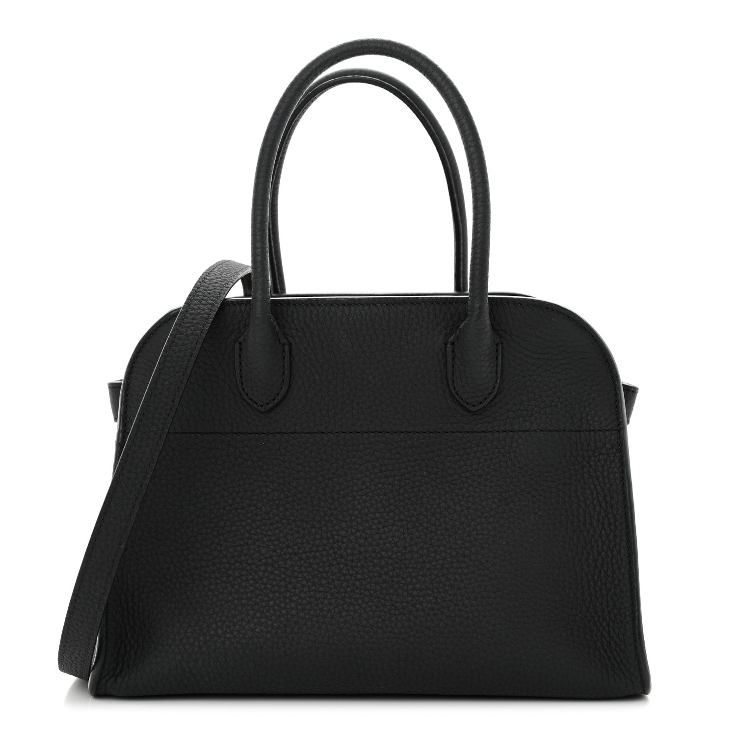 The Row Grained Calfskin Soft Margaux 10 Bag Black 1 of 9