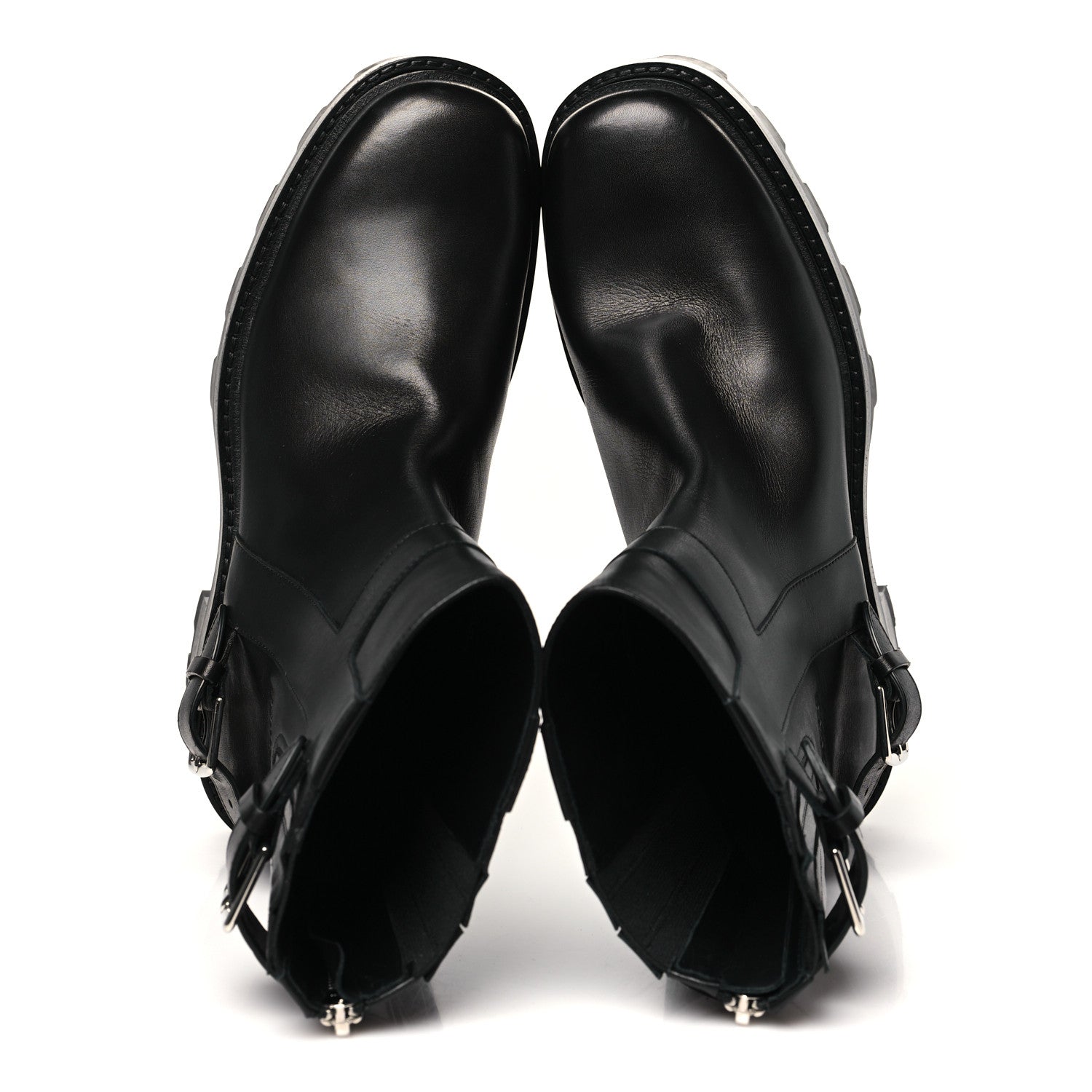 Hermes Calfskin Jaime Ankle Boots 41 Black 2 of 9