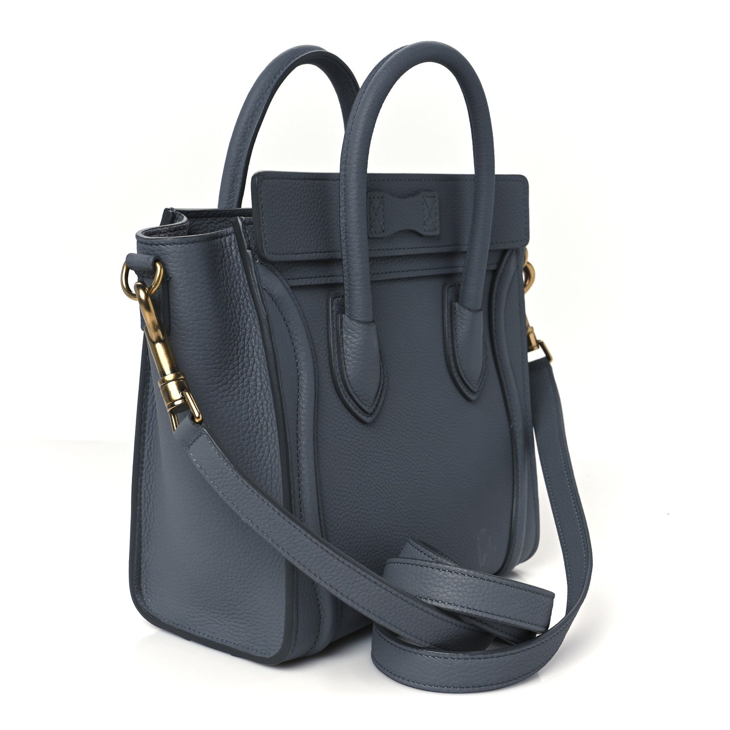 Celine Baby Drummed Calfskin Nano Luggage Kohl 3 of 10