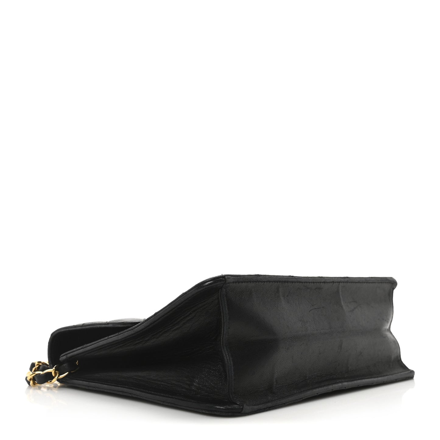 Lambskin Quilted Small Single Flap Black
