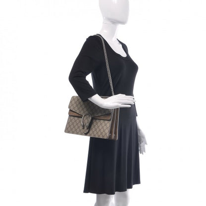 Gucci GG Supreme Monogram Medium Dionysus Shoulder Bag Taupe 2 of 13