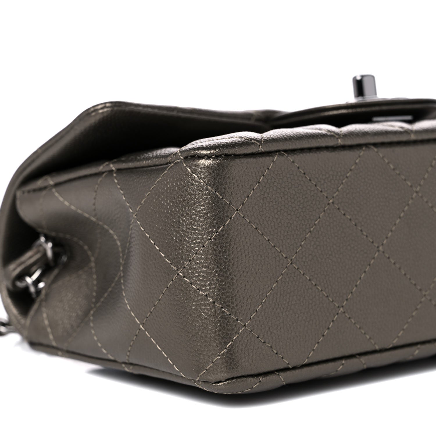 Chanel Iridescent Caviar Quilted Mini Rectangular Flap Bronze 7 of 9