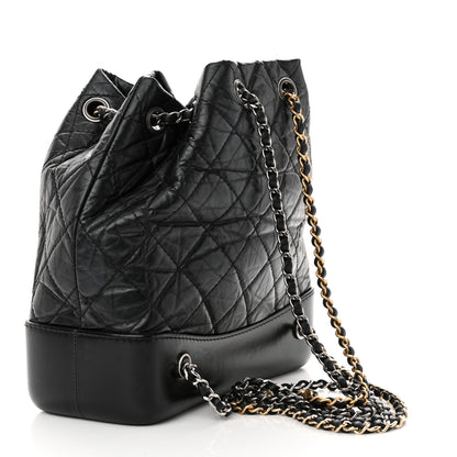 Chanel Aged Calfskin Quilted Small Gabrielle Backpack Black 3 of 11