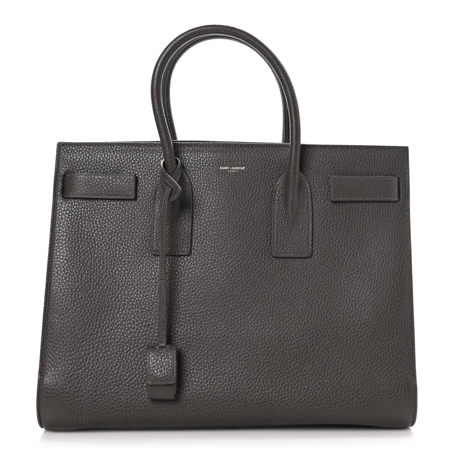 Saint Laurent Grained Calfskin Large Sac de Jour Carryall Earth 1 of 10