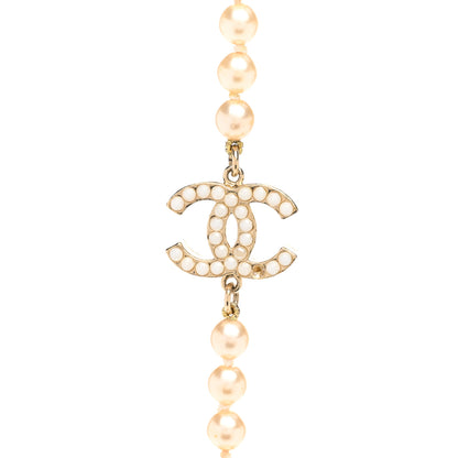 Chanel Graduated Pearl CC Long Necklace Gold 4 of 6