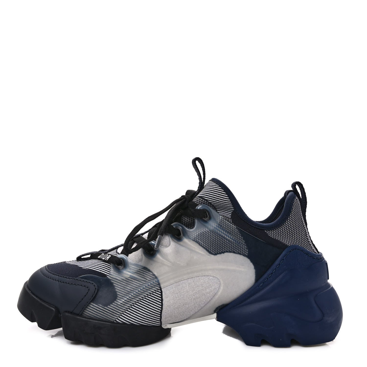 Christian Dior Neoprene Rubber Womens D-Connect Sneakers 37.5 Blue Black 1 of 9
