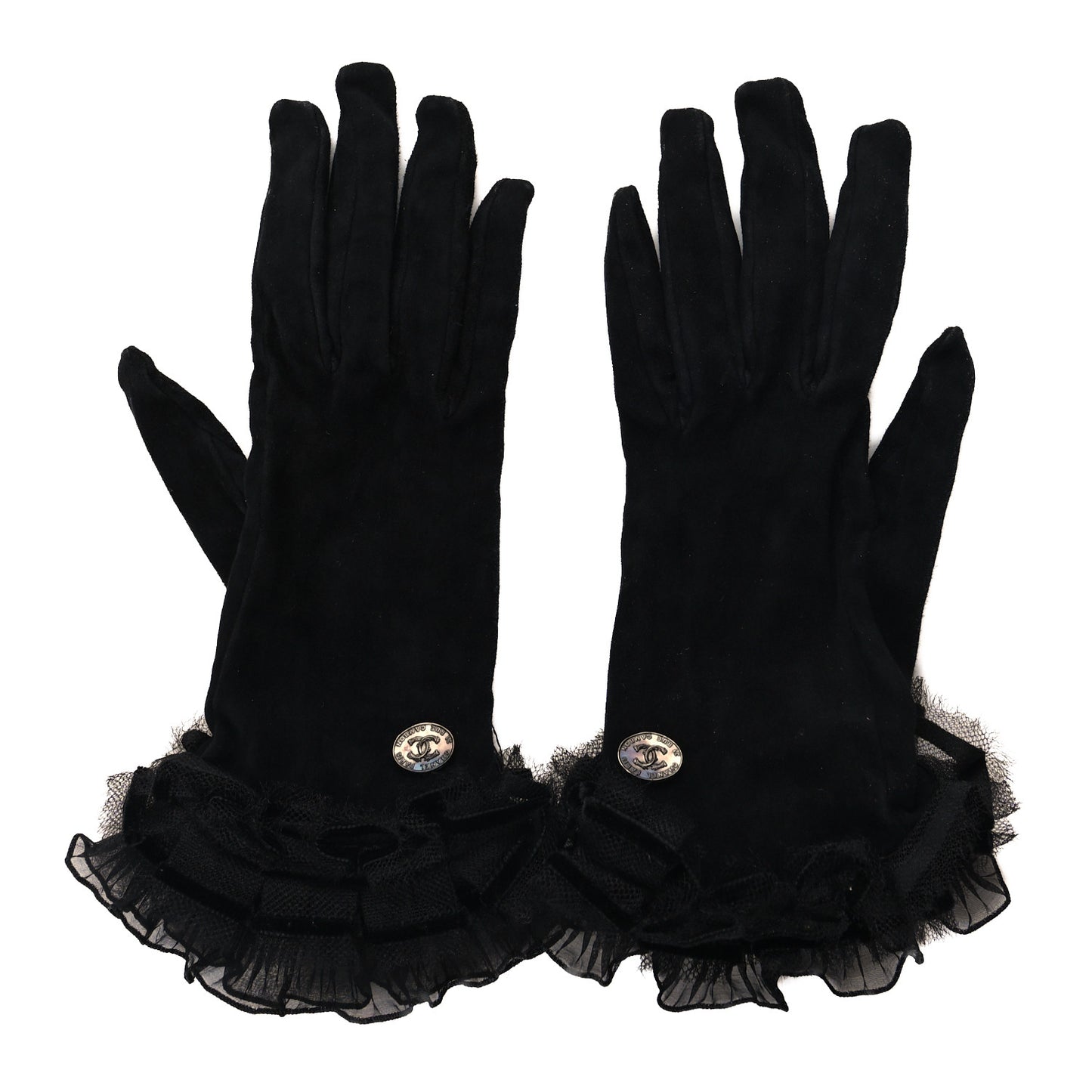 Suede Lace CC Gloves 7.5 Black