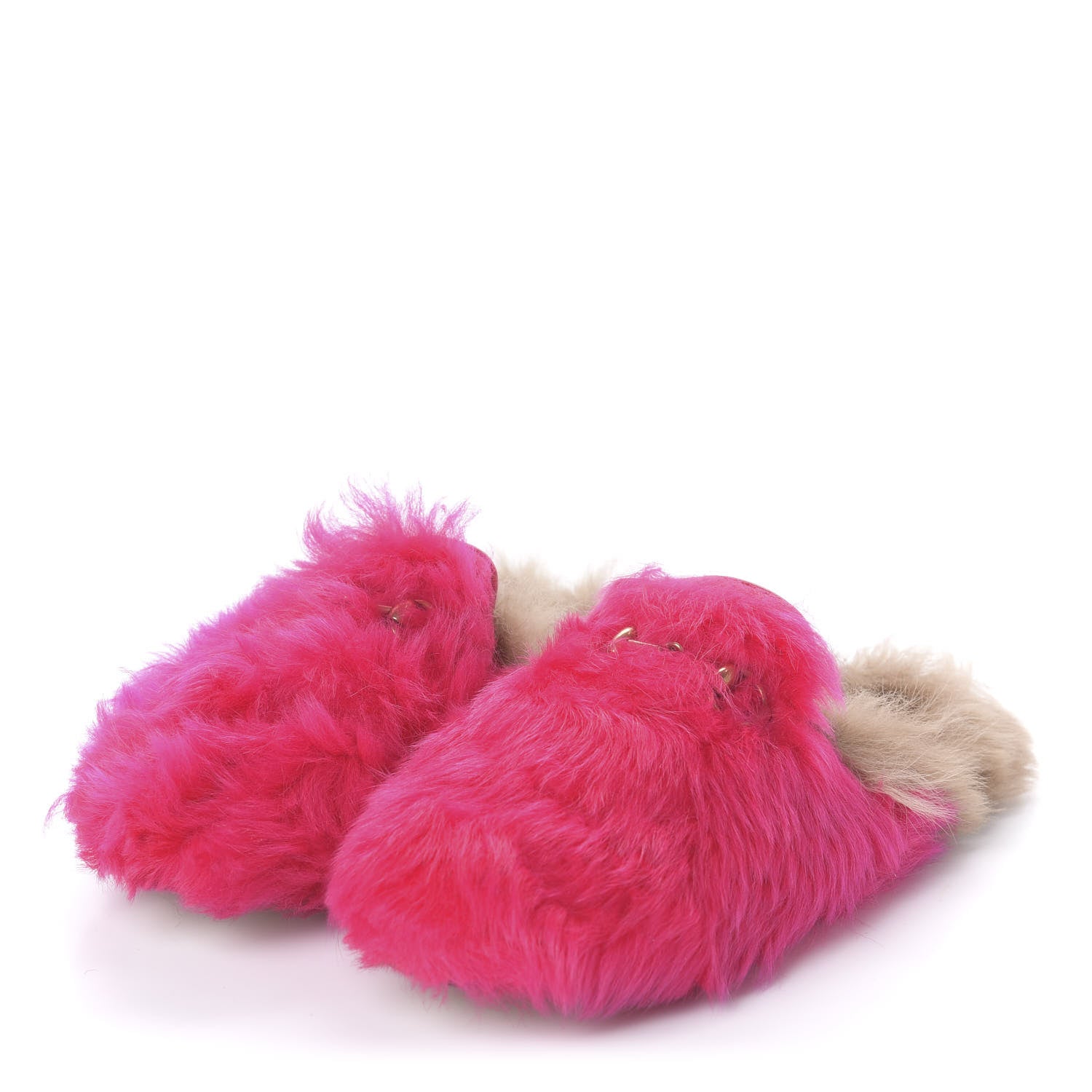 Gucci Merino Wool Womens Princetown Slippers 36.5 Raspberry Lipstick Natural 3 of 9