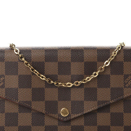 Louis Vuitton Damier Ebene Pochette Felicie Chain Wallet 11 of 11