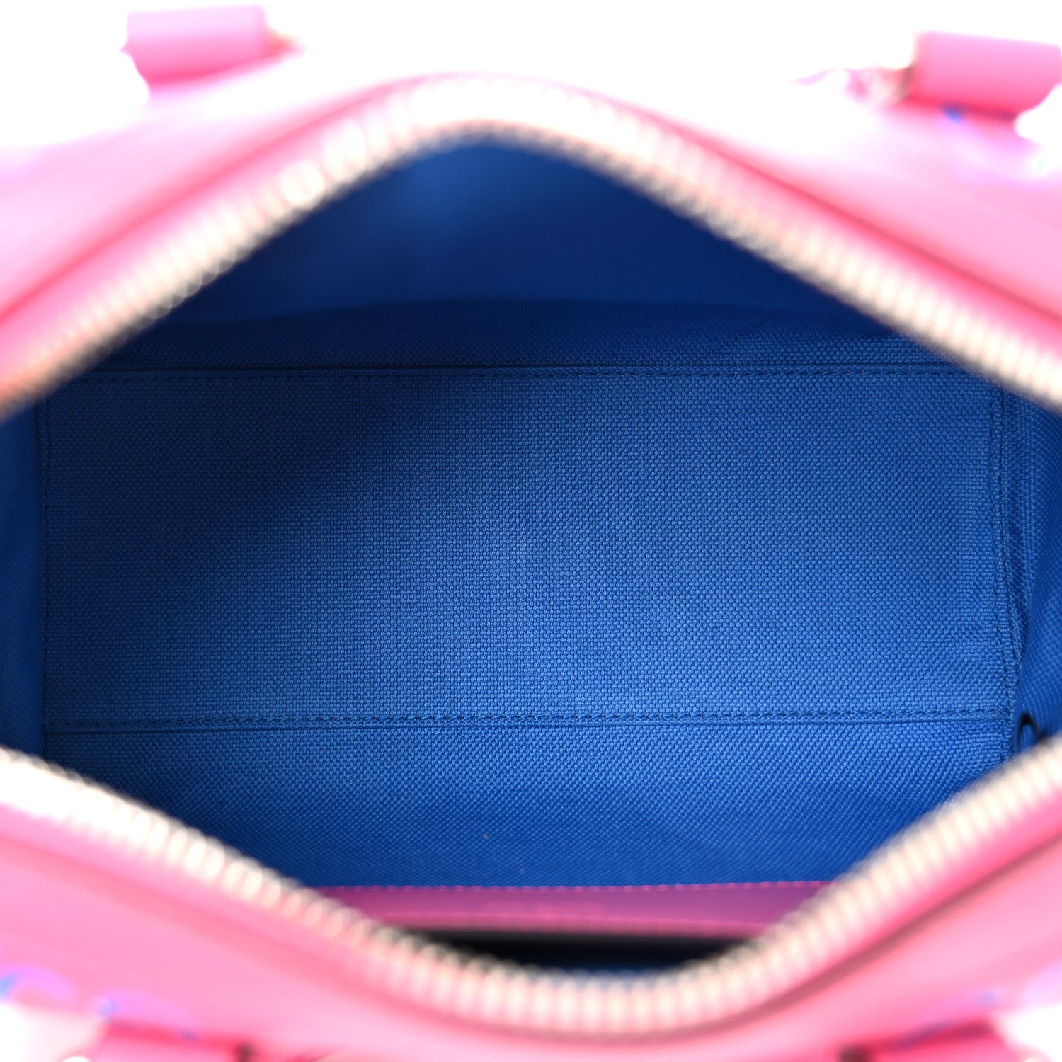 Gucci Calfskin GG Tennis Bi-Color Embossed Mini Duffle Bag Modern Fucsia Modern Blue 5 of 10