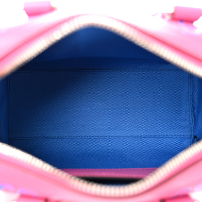 Gucci Calfskin GG Tennis Bi-Color Embossed Mini Duffle Bag Modern Fucsia Modern Blue 5 of 10
