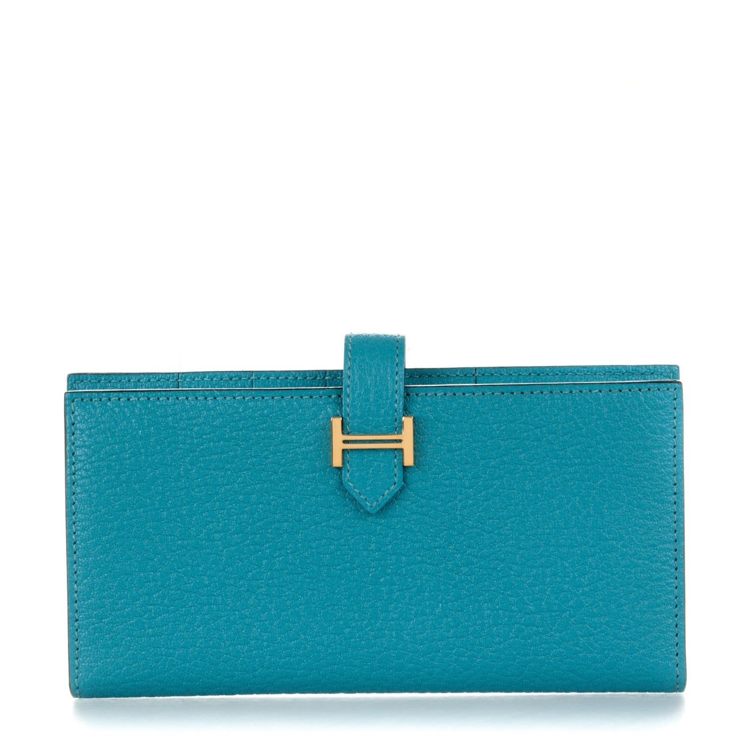 Hermes Chevre Mysore Bearn Wallet Turquoise 1 of 7