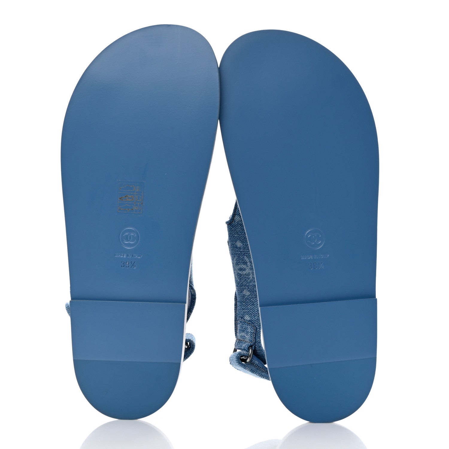 Chanel Denim CC Dad Sandals 39.5 Light Blue 5 of 8