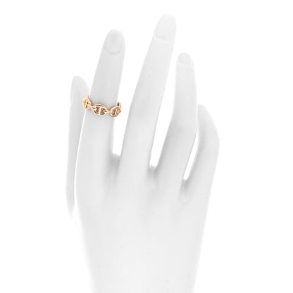 Hermes 18K Rose Gold PM Chaine D'Ancre Enchainee Ring 49 4.75 2 of 5