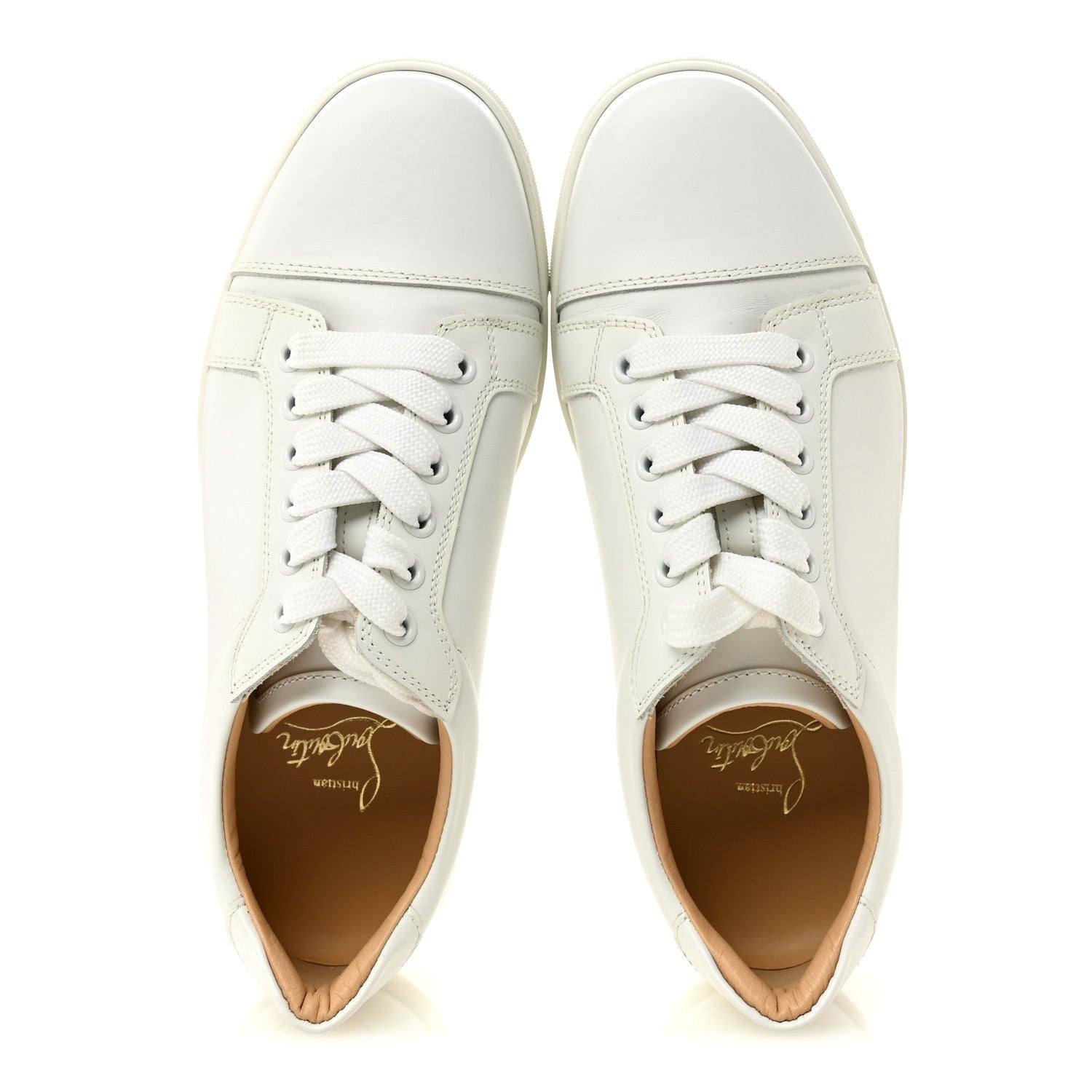Christian Louboutin Calfskin Vieira Flat Sneakers 37 White 2 of 12