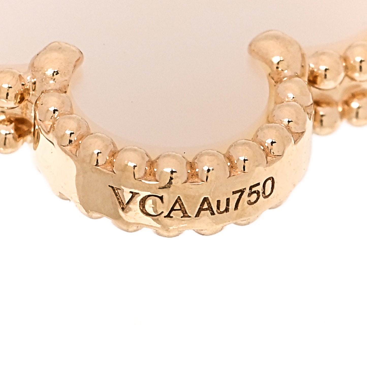 18K Yellow Gold Mother of Pearl 5 Motifs Vintage Alhambra Bracelet