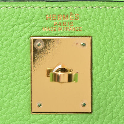 Hermes Taurillon Clemence Kelly Retourne 32 Vert Cru 21 of 41
