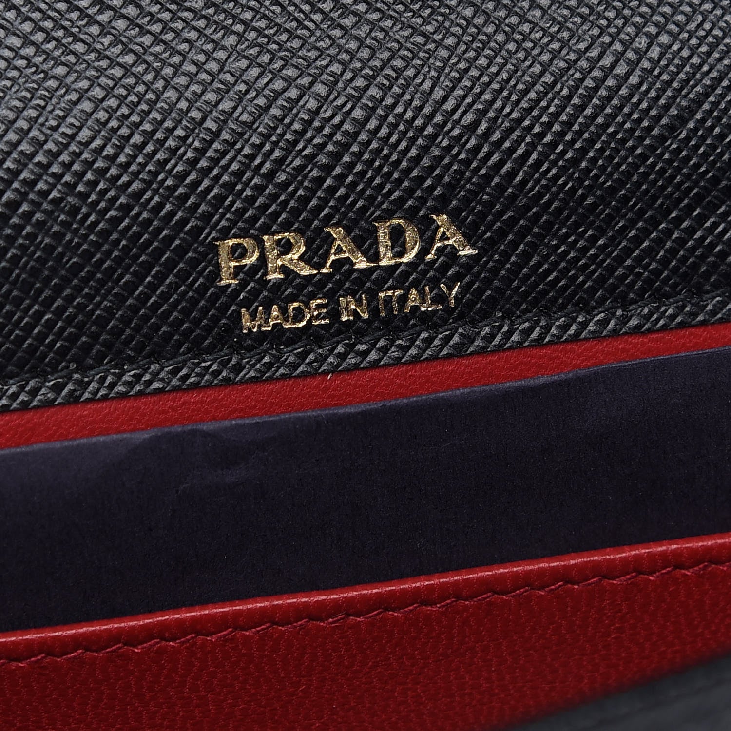 Prada Saffiano Lux Metal Logo Chain Flap Crossbody Bag Black 6 of 8