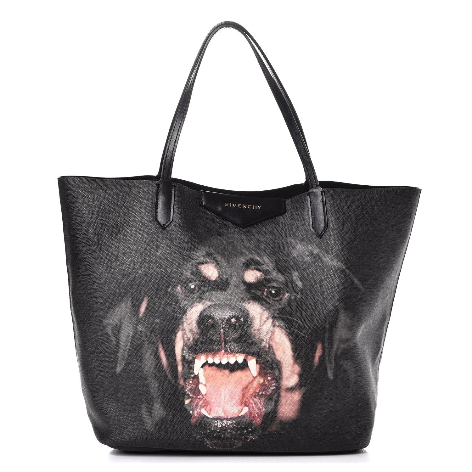Givenchy Textured Coated Canvas Rottweiler Pint Large Antigona Tote Black 1 of 10