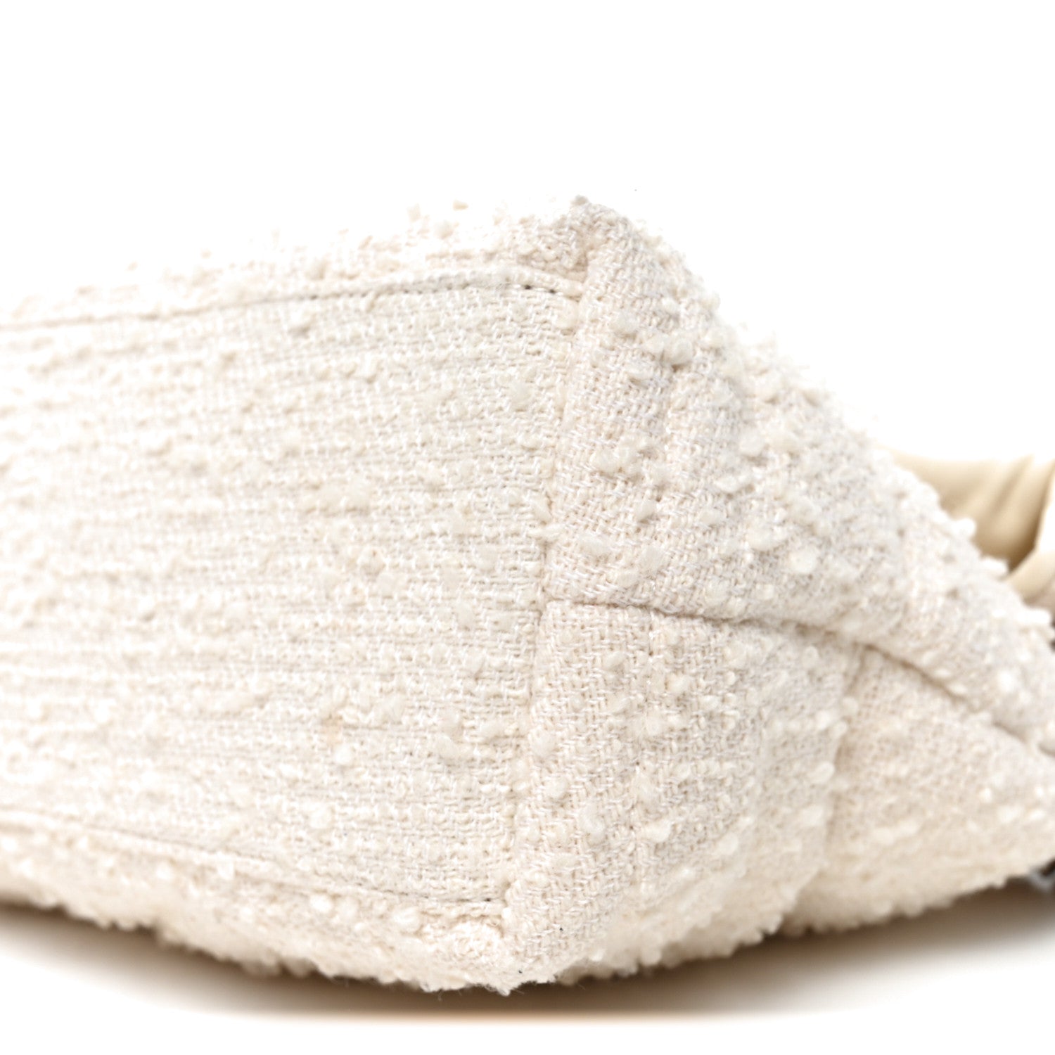 Saint Laurent Boucle Tweed Quilted Small Loulou Puffer Monogram Chain Satchel Crema Soft 10 of 10