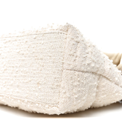 Saint Laurent Boucle Tweed Quilted Small Loulou Puffer Monogram Chain Satchel Crema Soft 10 of 10