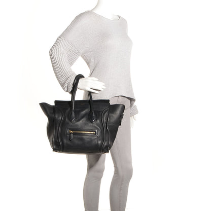 Celine Smooth Calfskin Mini Luggage Black 2 of 9