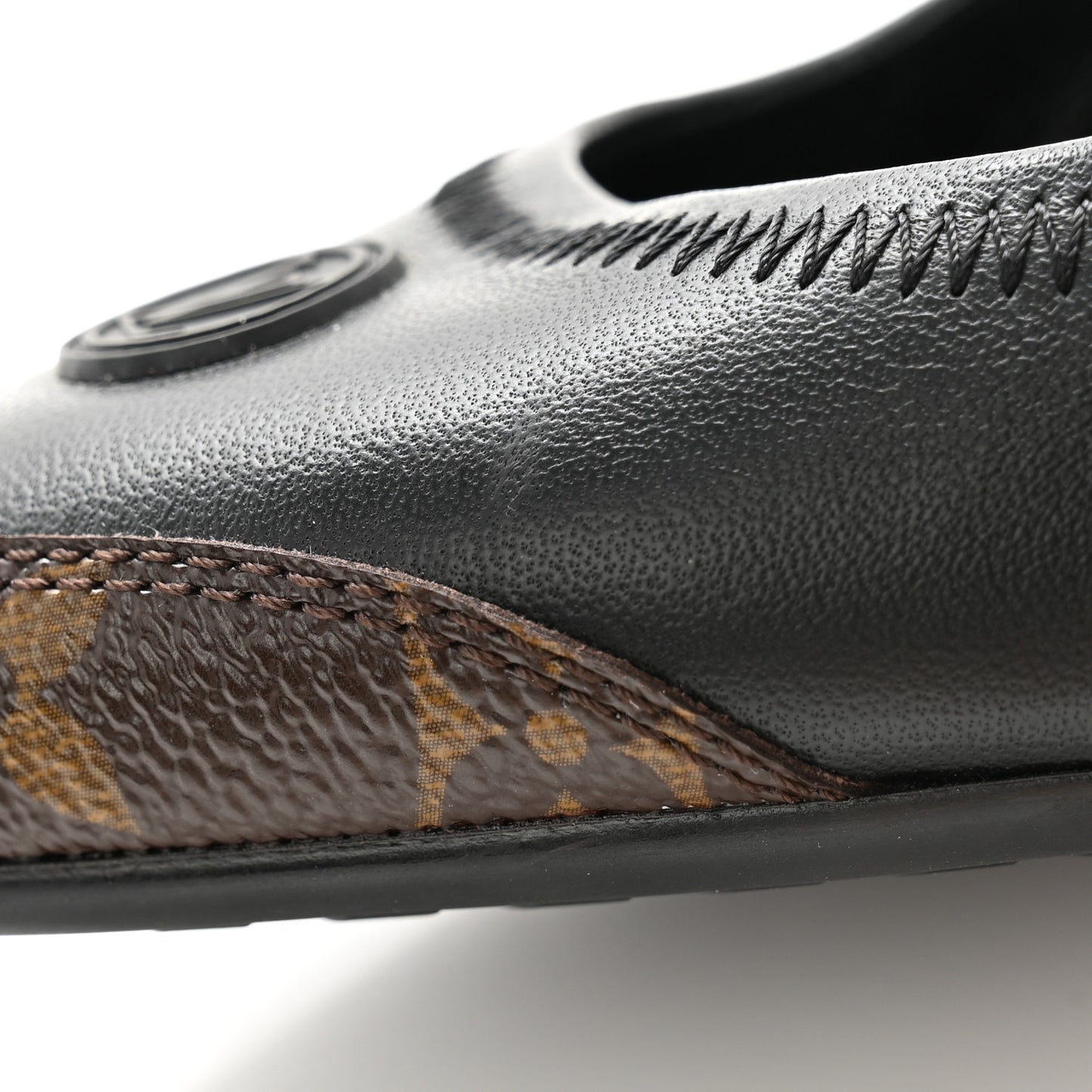 Patent Monogram Archlight Slingback Pumps 36 Black