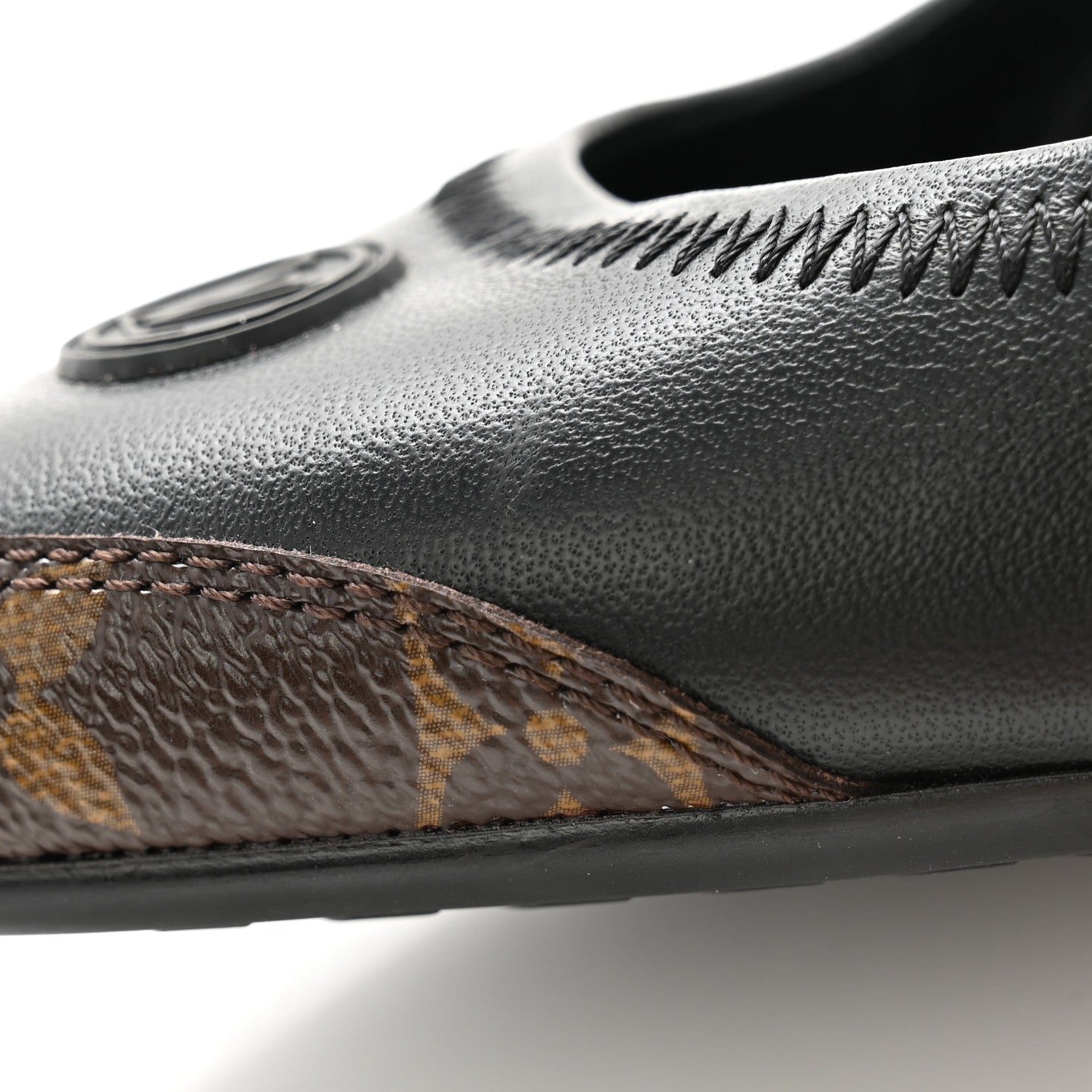 Louis Vuitton Patent Monogram Archlight Slingback Pumps 36 Black 10 of 12