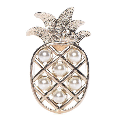 Chanel Pearl Pineapple Brooch Gold 1 of 5