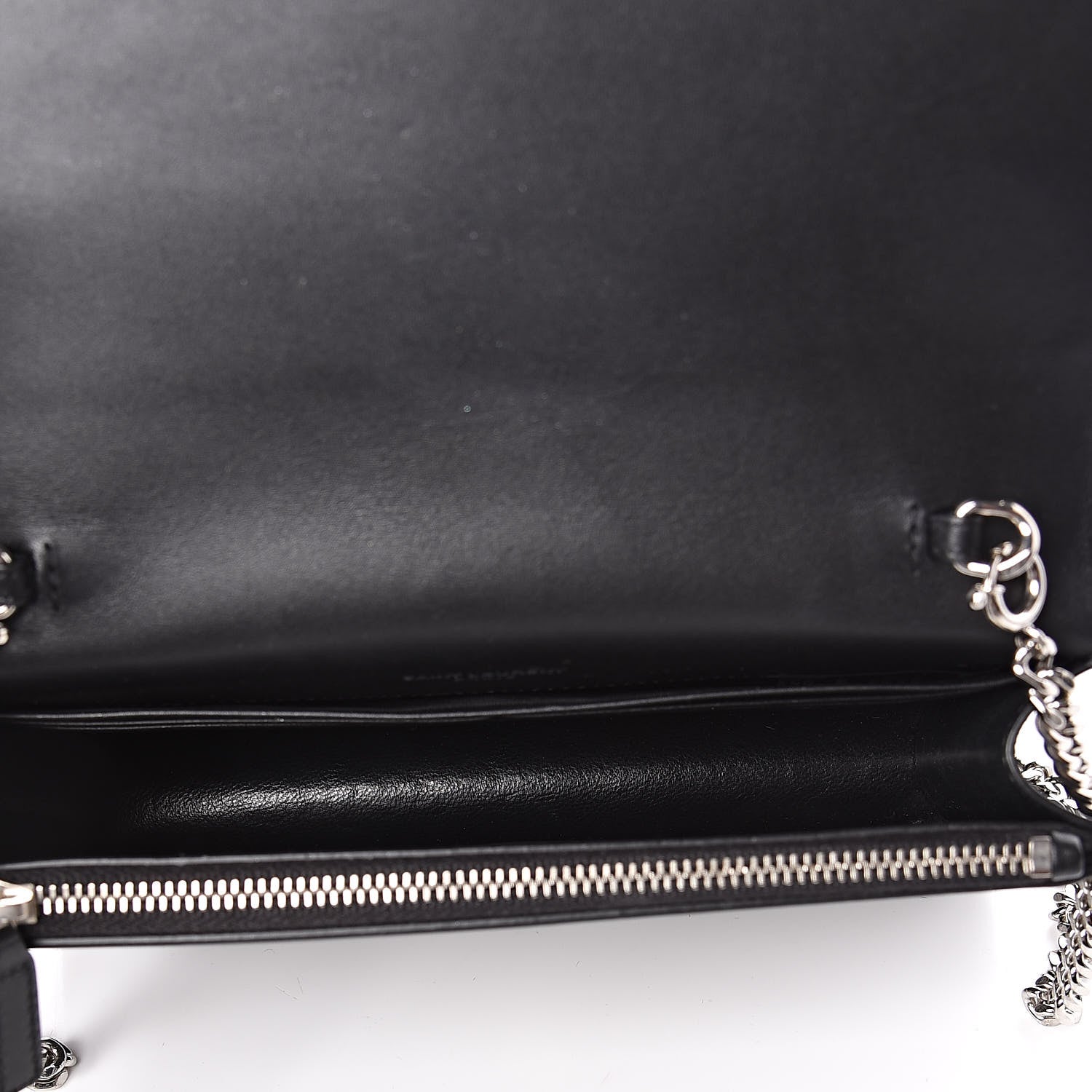 Saint Laurent Calf Hair Spotted Monogram Kate Tassel Chain Wallet Black 5 of 9