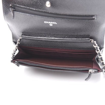 Chanel Caviar Quilted Wallet On Chain WOC Black 4 of 11