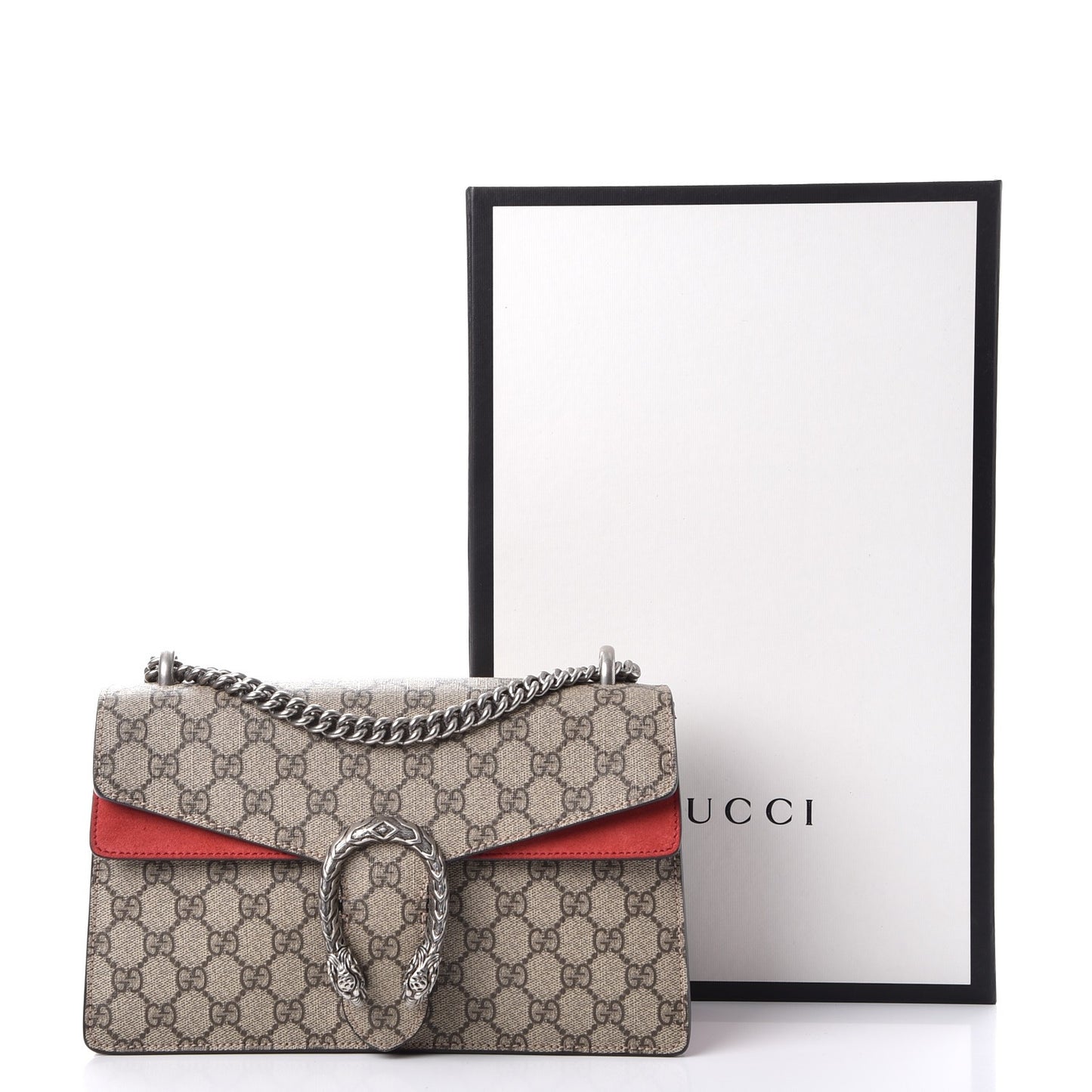 GG Supreme Monogram Small Dionysus Shoulder Bag Red
