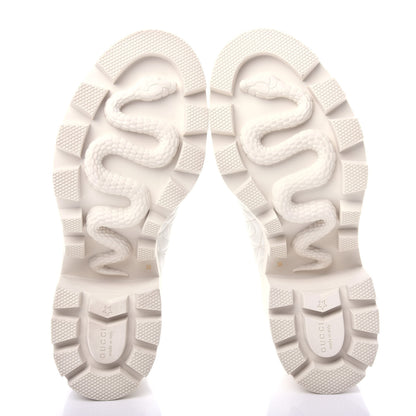 Gucci Calfskin Nappa Rhombus Quilted Trip Ankle Boots 39 Great White 6 of 11