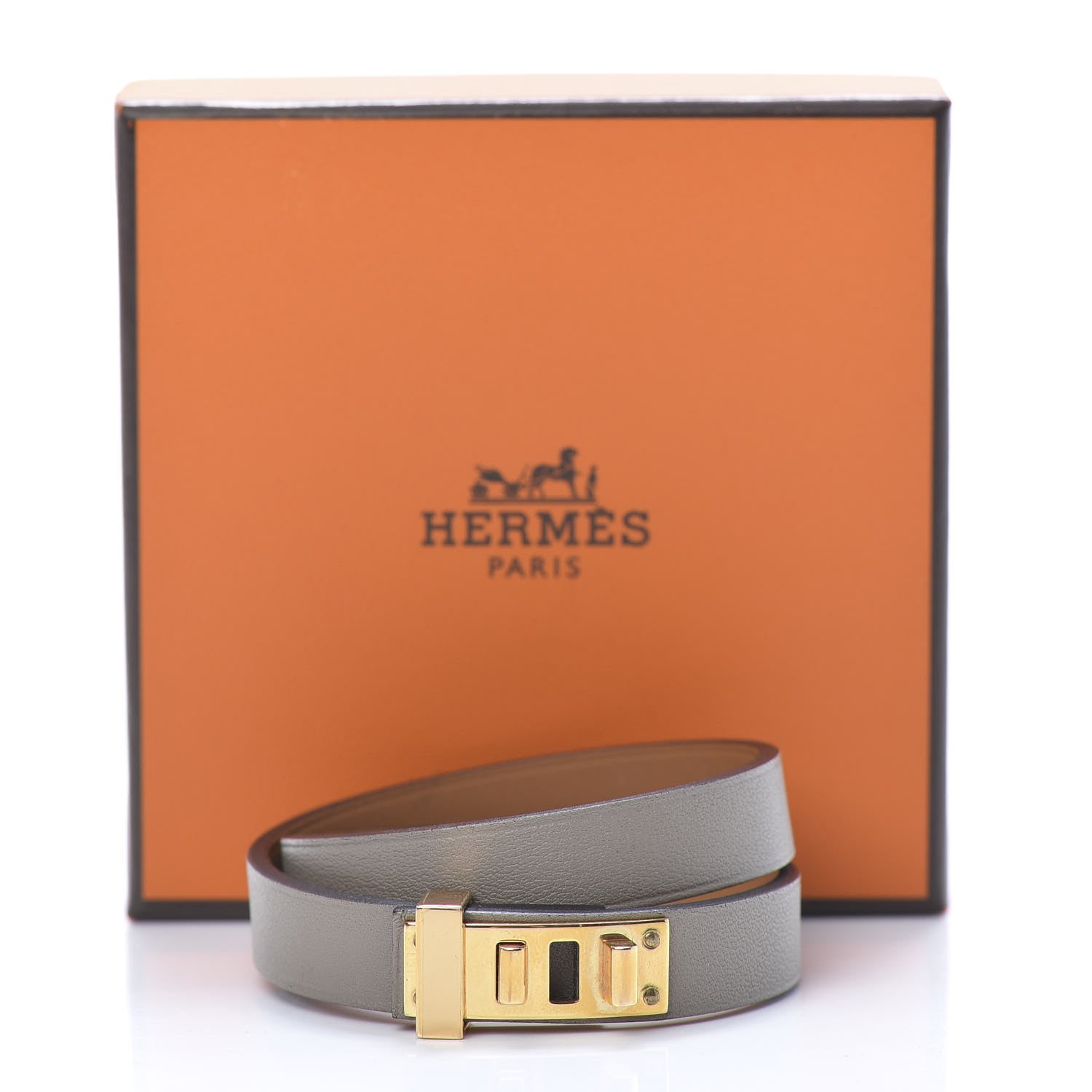 Hermes Swift Mini Dog Carrees Bracelet T2 Gris Asphalte 7 of 7