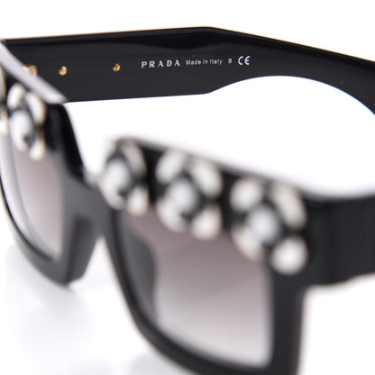 Prada Acetate Flower Poeme Sunglasses SPR25P Black 5 of 6