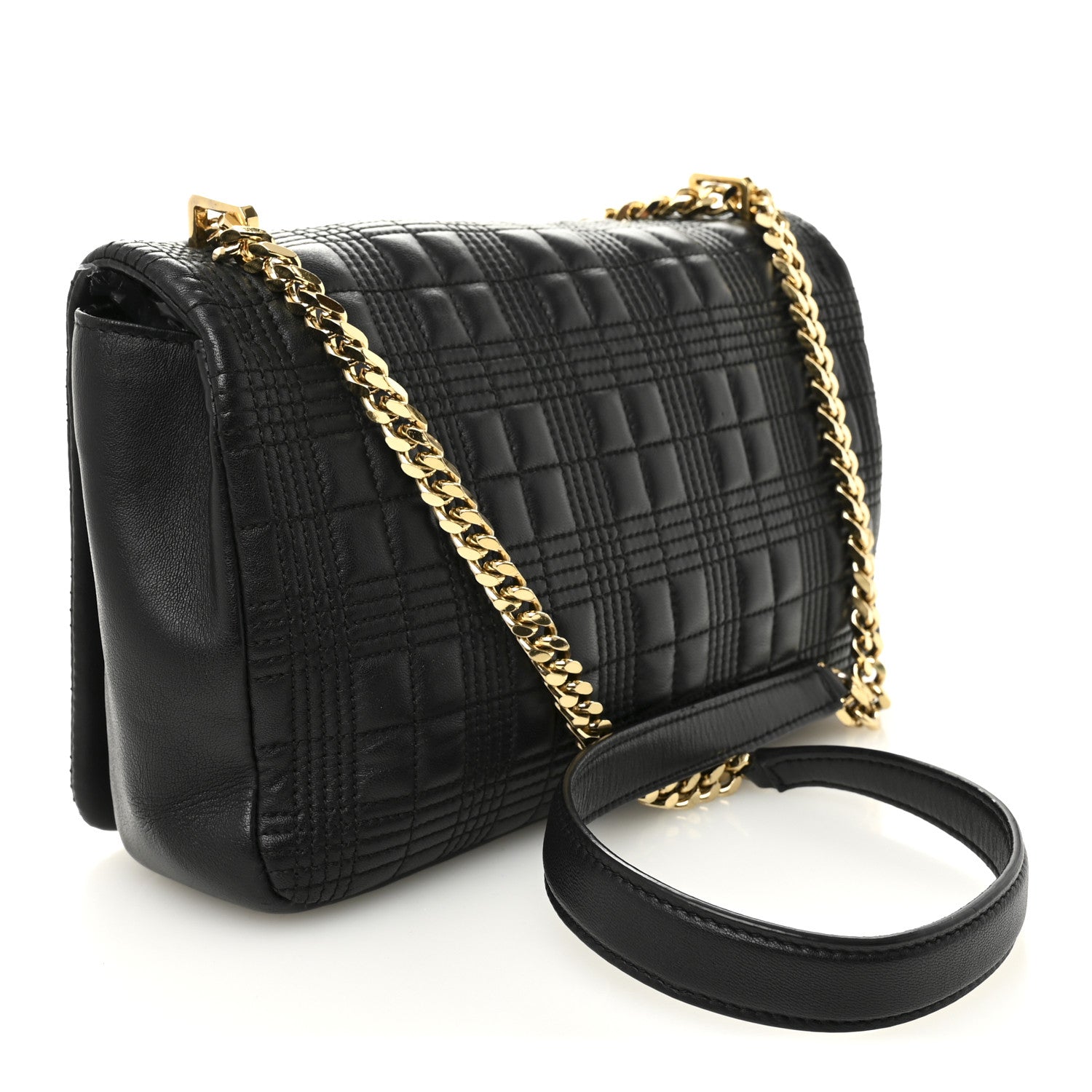 Burberry Lambskin Quilted Medium Lola Bag Black 3 of 10