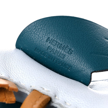 Hermes Milo Lambskin Grigri Rodeo Pegase Horse Bag Charm PM Bleu Brume Sesame Vert Bosphore 4 of 5