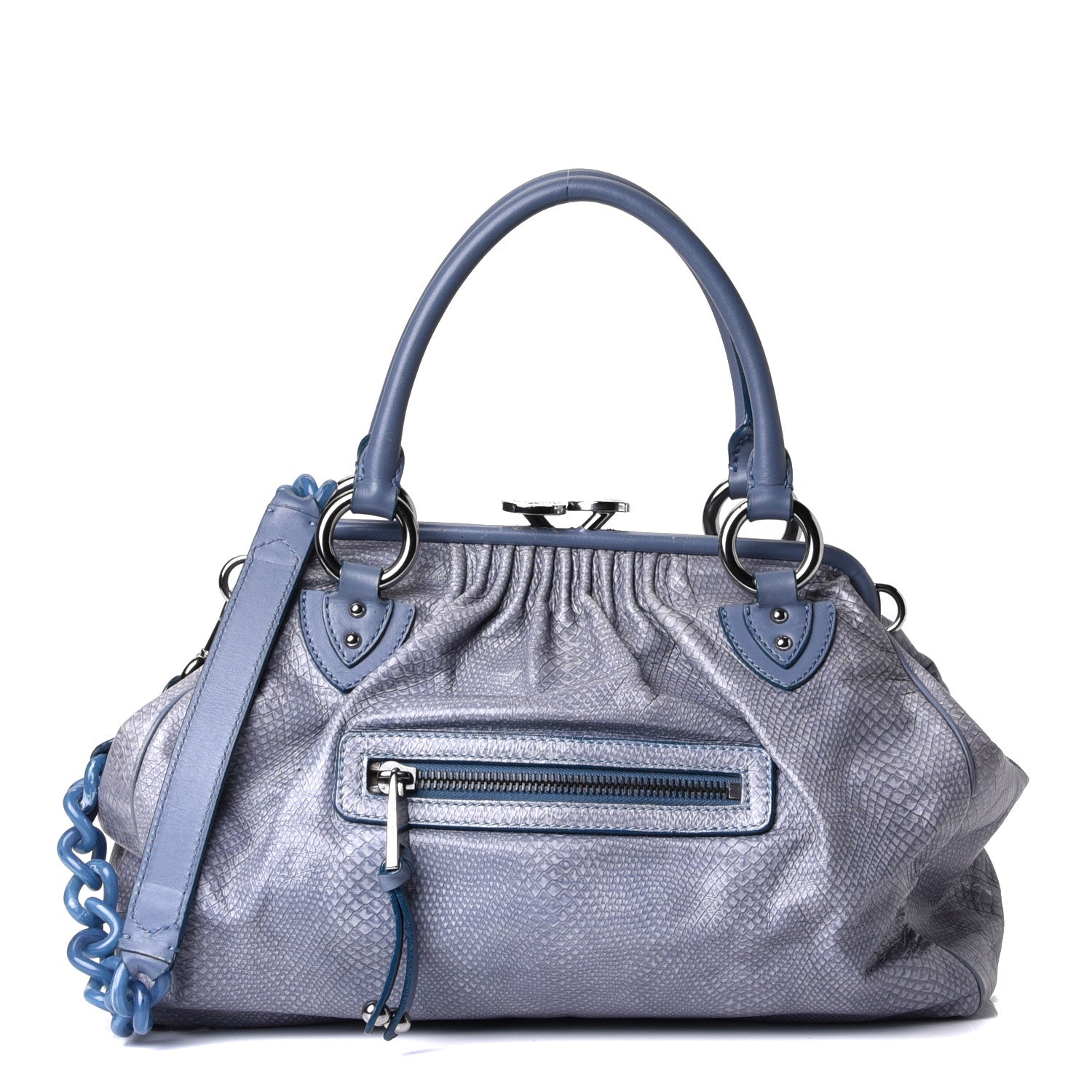 Marc Jacobs Calfskin Snake Print Stam Blue 1 of 22