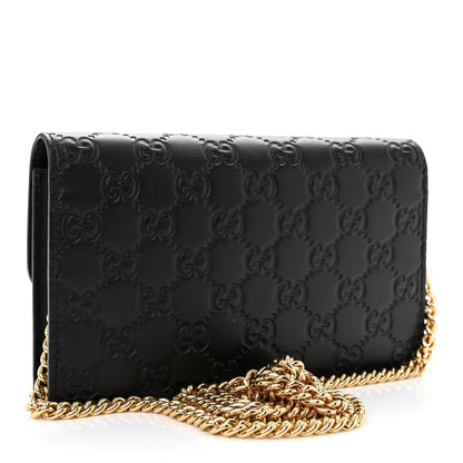 Gucci Guccissima Icon Chain Wallet Black 3 of 10