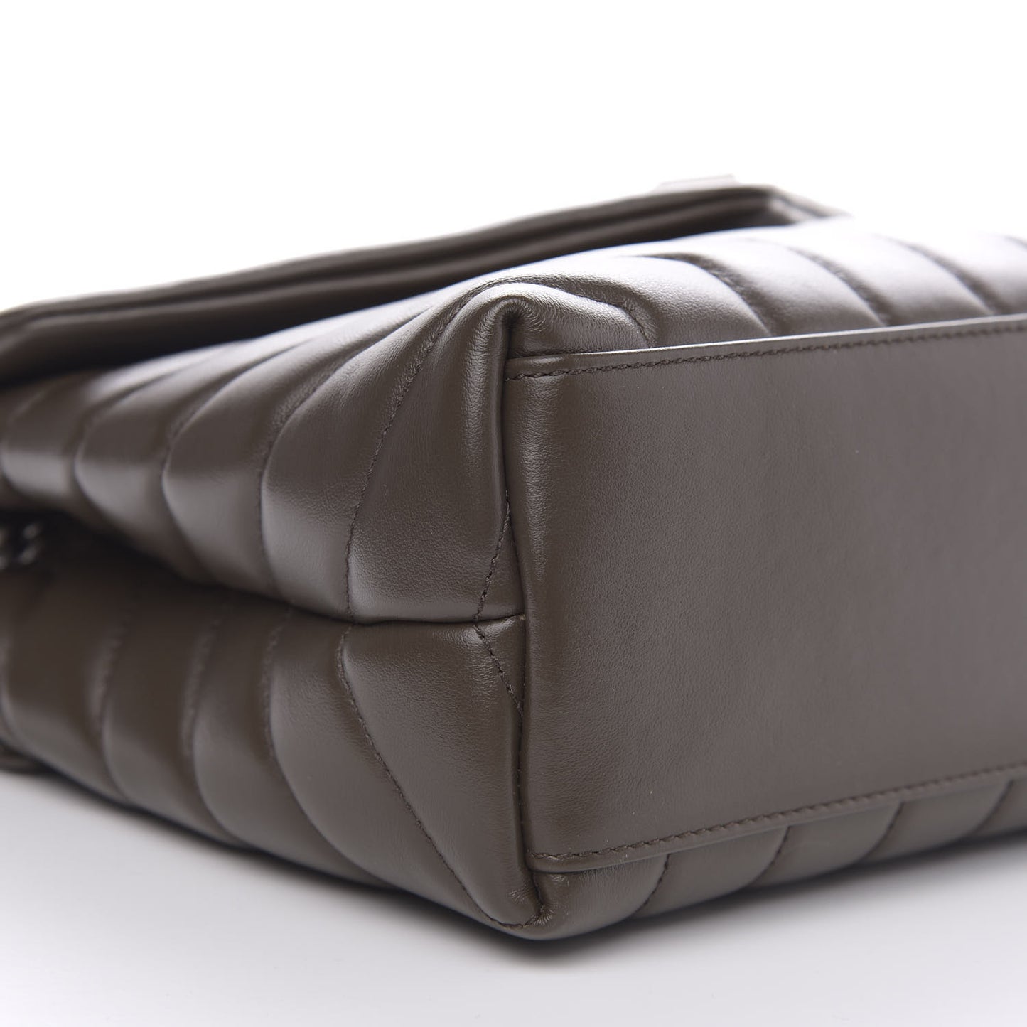 Calfskin Y Quilted Monogram Small Loulou Chain Satchel Faggio