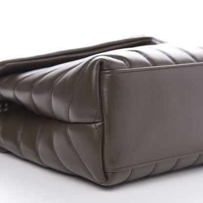 Saint Laurent Calfskin Y Quilted Monogram Small Loulou Chain Satchel Faggio 8 of 9