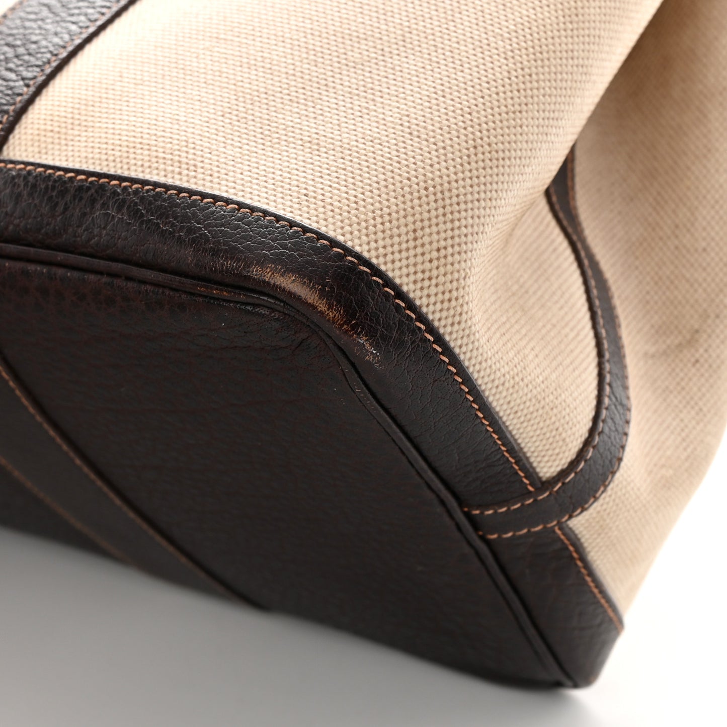 Buffle Skipper Toile Garden Party 36 MM Tote Marron Fonce