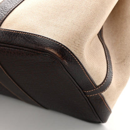 Hermes Buffle Skipper Toile Garden Party 36 MM Tote Marron Fonce 9 of 17