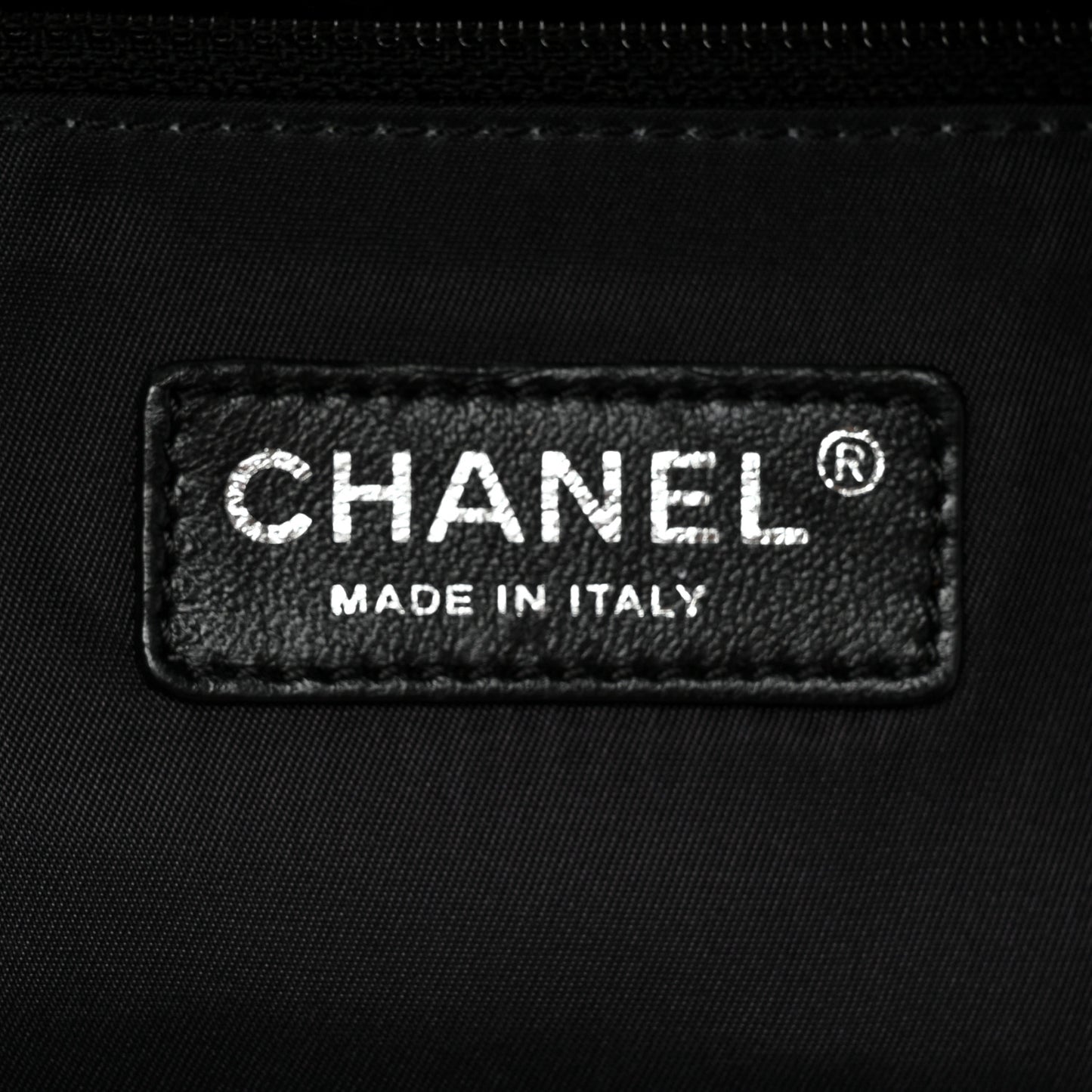 Coated Canvas Quilted Large Paris Biarritz Tote Black
