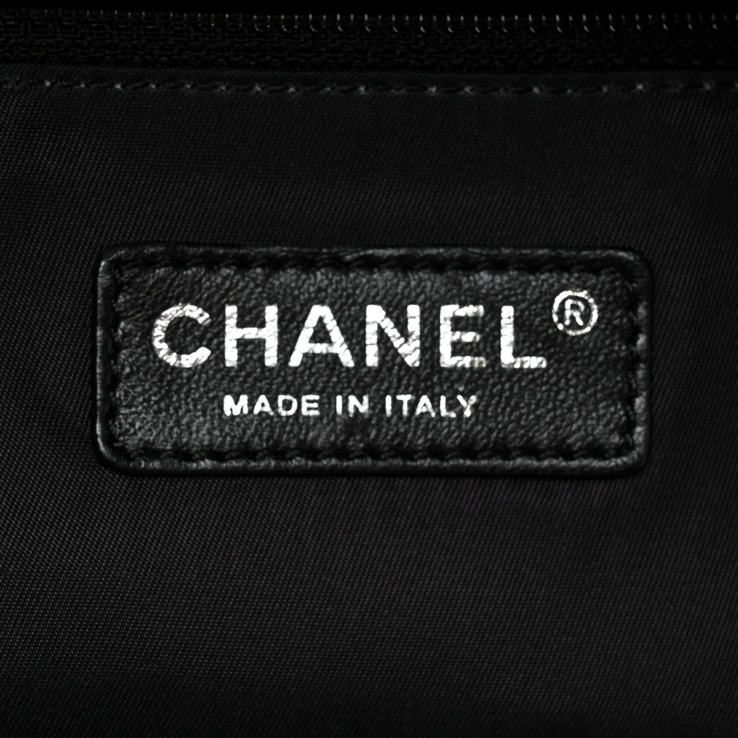 Chanel Coated Canvas Quilted Large Paris Biarritz Tote Black 6 of 7