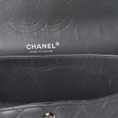 Chanel Lambskin Quilted Medium Double Flap Dark Grey 16 of 26