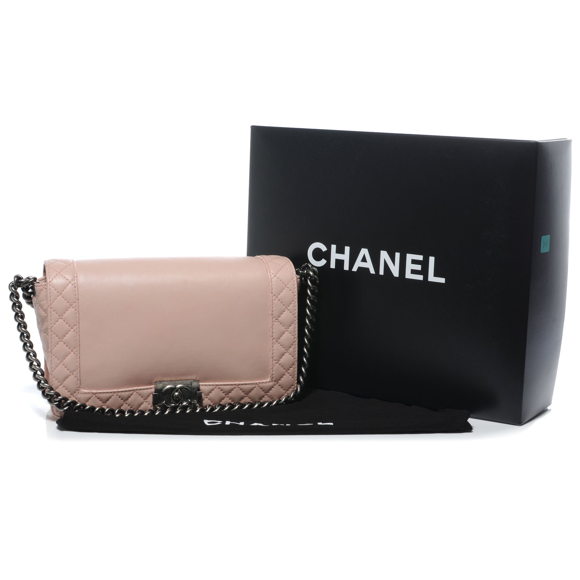 Chanel Calfskin Medium Boy Reverso Light Pink 5 of 8